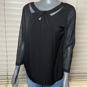 Nine West top with sheer 3/4 sleeve